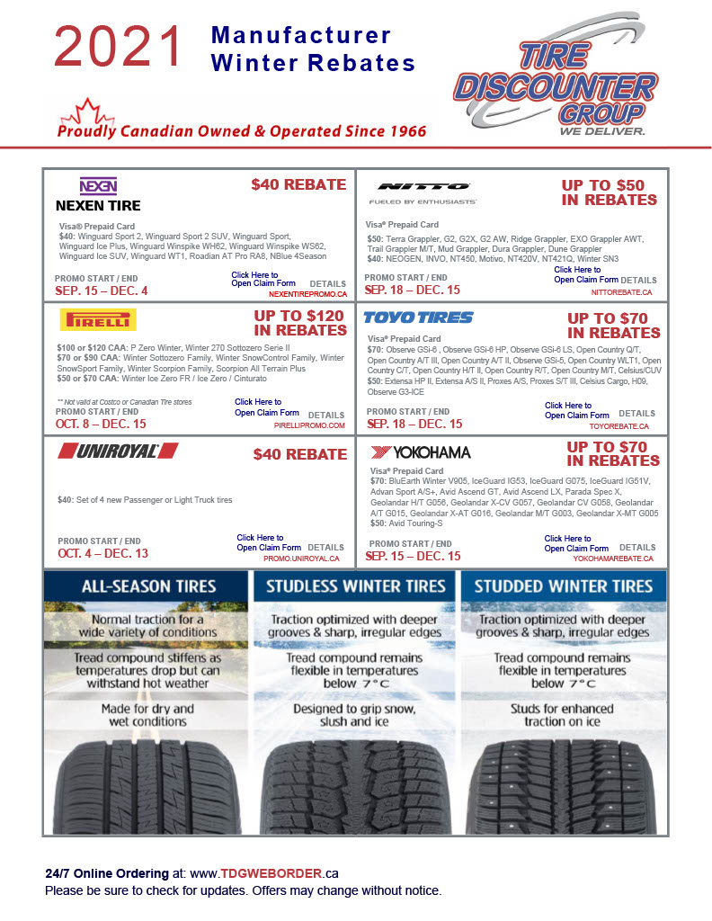 Tire Rebates page 2